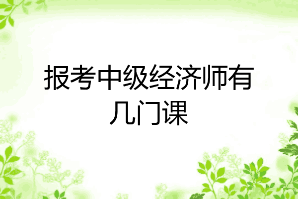 报考中级经济师有几门课