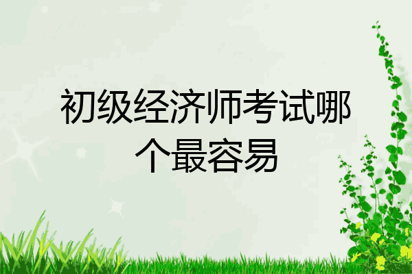 初级经济师考试哪个最容易