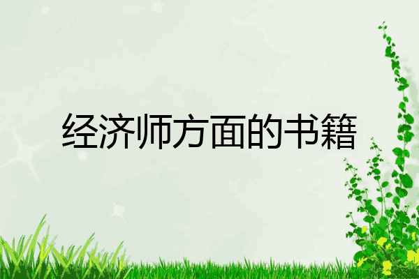 经济师方面的书籍
