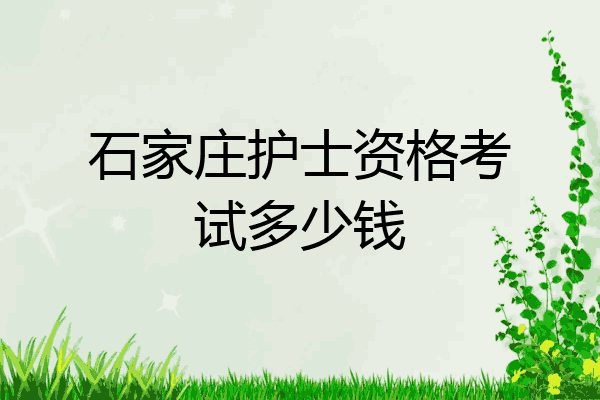 石家庄护士资格考试多少钱