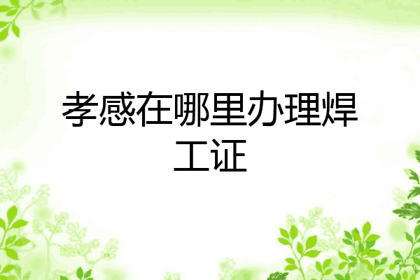 孝感在哪里办理焊工证
