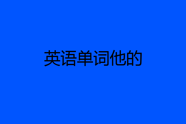 英语单词他的