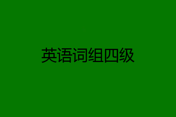 英语词组四级