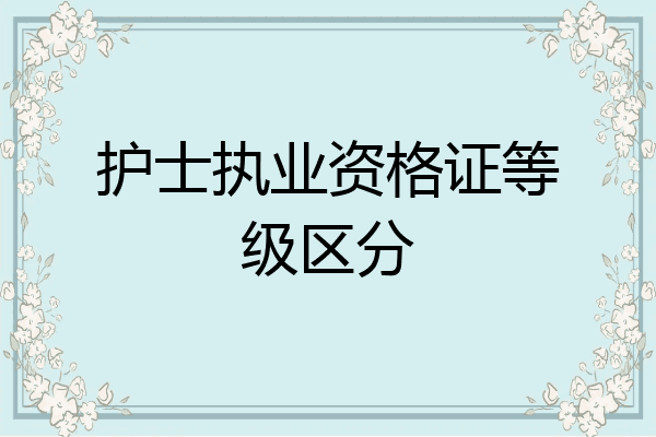 护士执业资格证等级区分