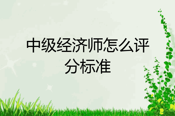 中级经济师怎么评分标准