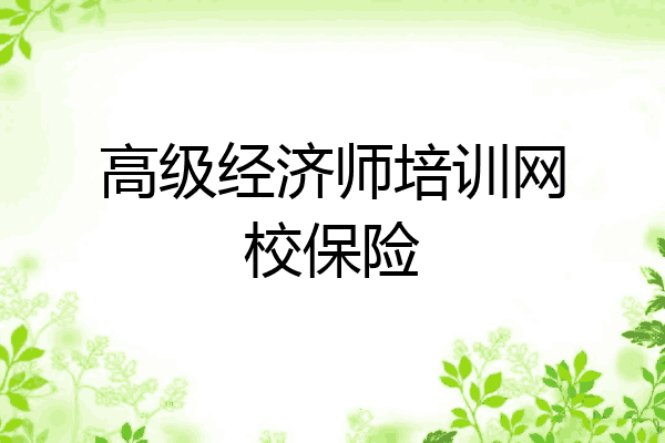 高级经济师培训网校保险
