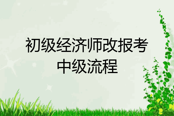 初级经济师改报考中级流程