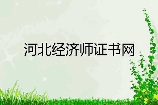 河北经济师证书网