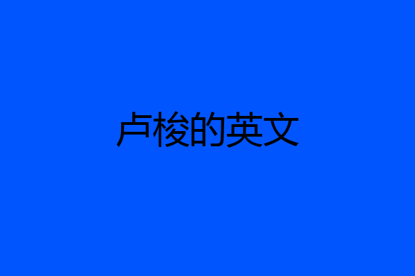 卢梭的英文