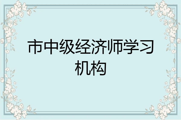 市中级经济师学习机构