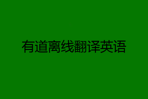 有道离线翻译英语