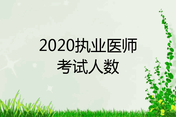 2020执业医师考试人数