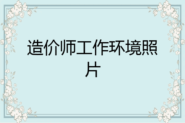 造价师工作环境照片