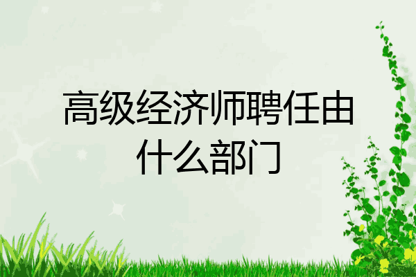 高级经济师聘任由什么部门