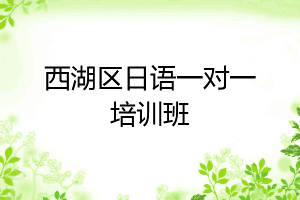 西湖区日语一对一培训班