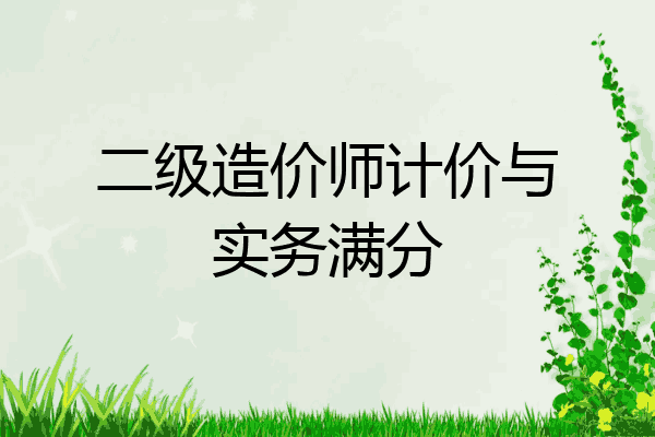 二级造价师计价与实务满分