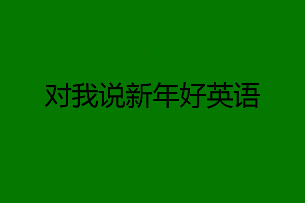 对我说新年好英语