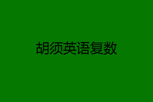 胡须英语复数