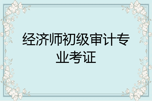 经济师初级审计专业考证
