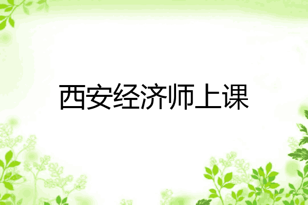 西安经济师上课