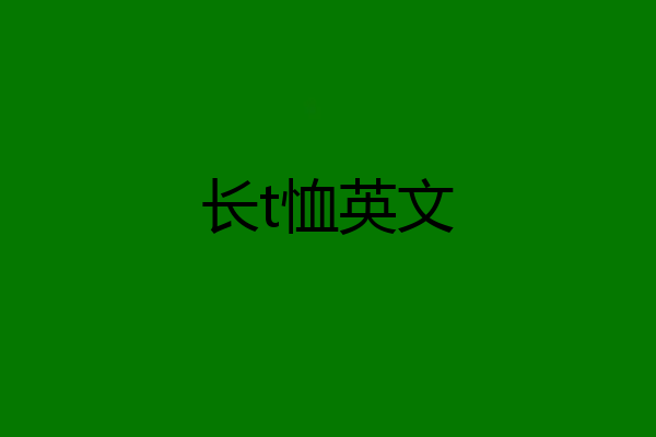 长t恤英文