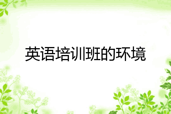 英语培训班的环境