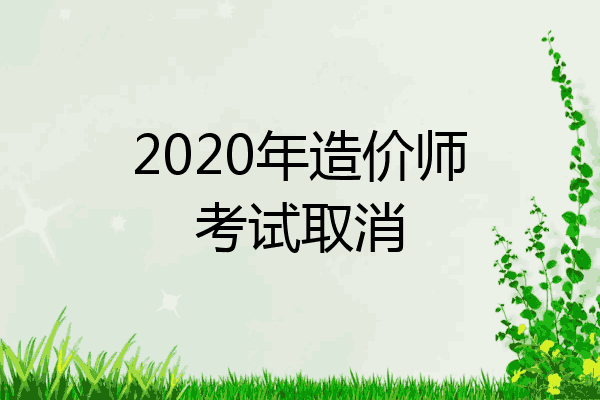 2020年造价师考试取消