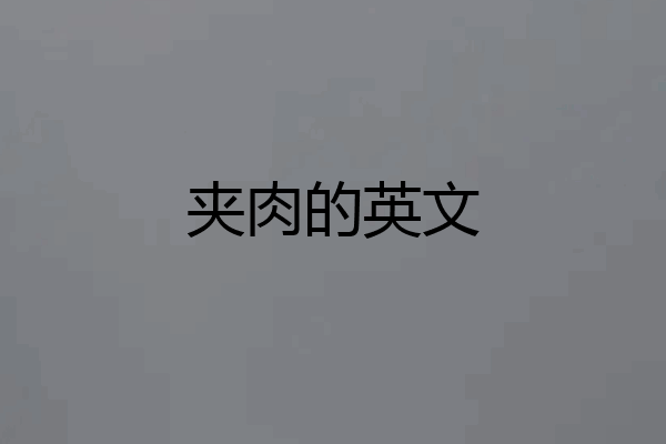 夹肉的英文