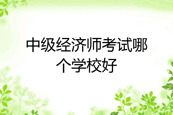 中级经济师考试哪个学校好