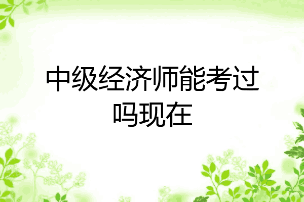 中级经济师能考过吗现在