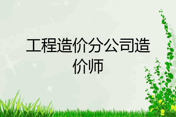 工程造价分公司造价师