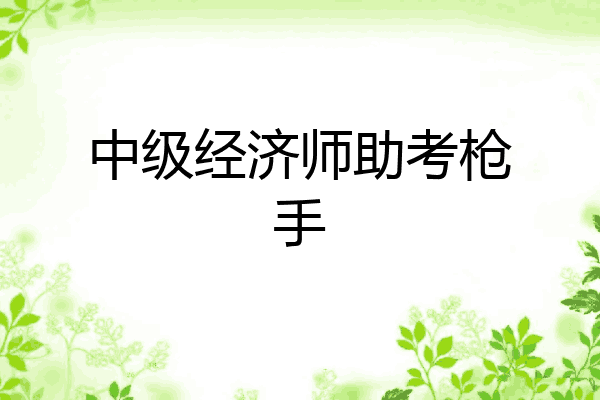 中级经济师助考枪手