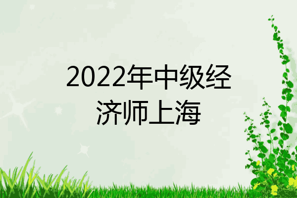 2022年中级经济师上海