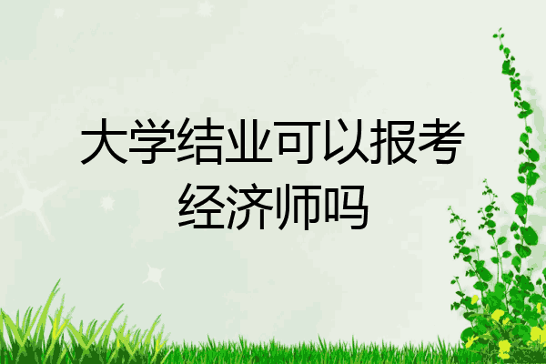 大学结业可以报考经济师吗
