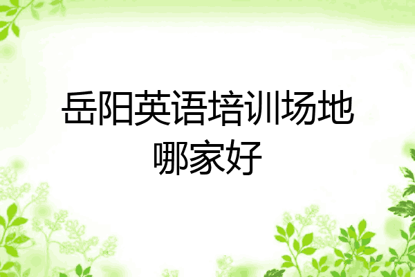 岳阳英语培训场地哪家好