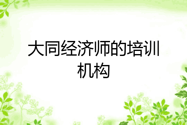 大同经济师的培训机构
