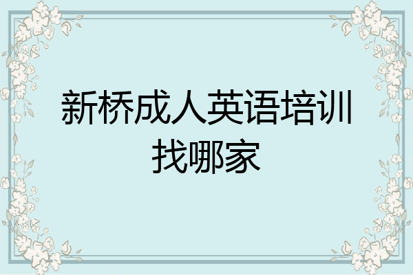 新桥成人英语培训找哪家