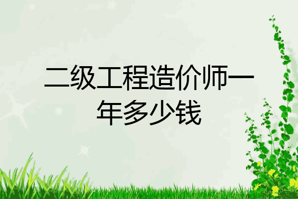 二级工程造价师一年多少钱