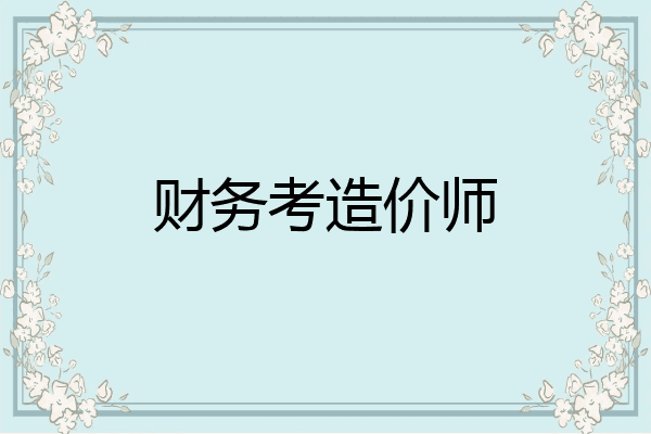 财务考造价师