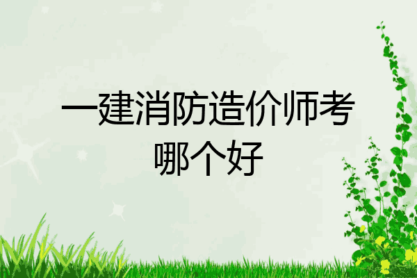 一建消防造价师考哪个好