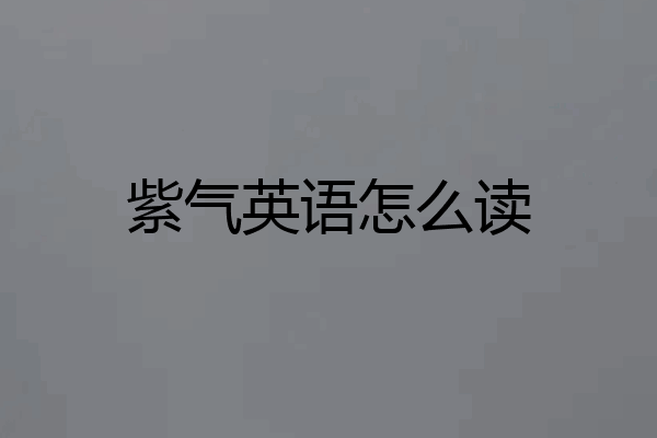 紫气英语怎么读