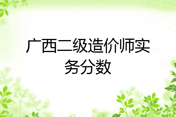 广西二级造价师实务分数