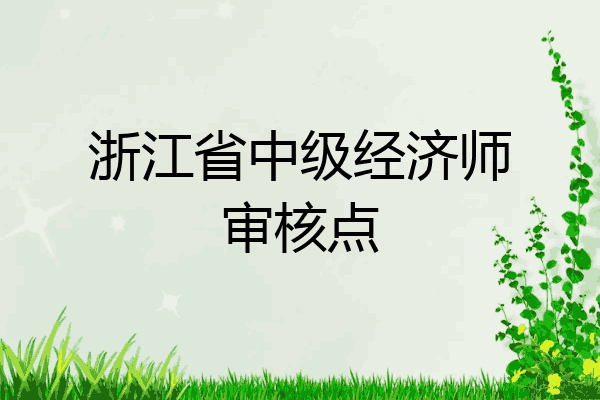浙江省中级经济师审核点