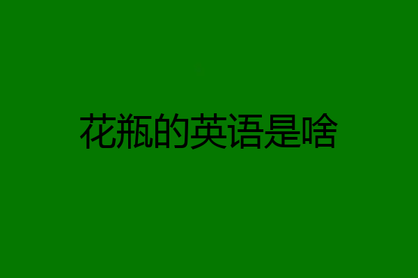 花瓶的英语是啥