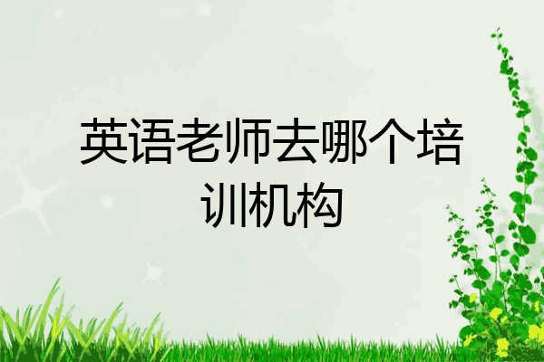 英语老师去哪个培训机构