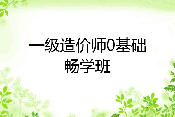 一级造价师0基础畅学班
