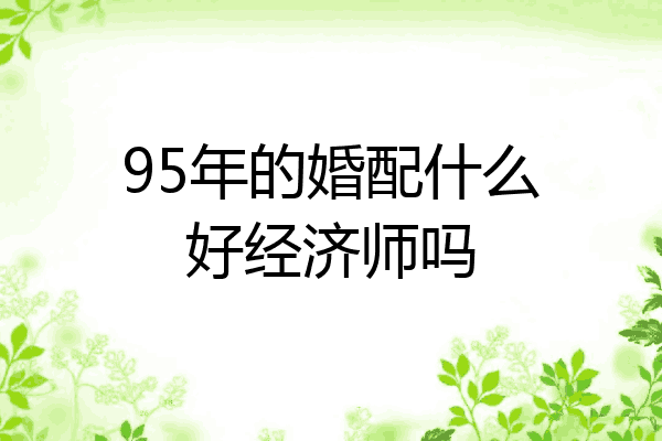 95年的婚配什么好经济师吗