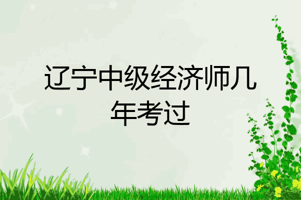 辽宁中级经济师几年考过