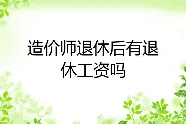 造价师退休后有退休工资吗