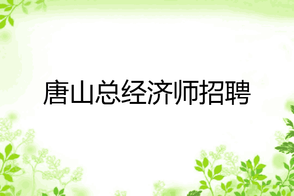 唐山总经济师招聘